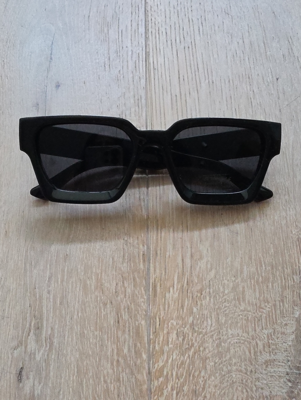 Chunky Black Rectangular Sunglasses